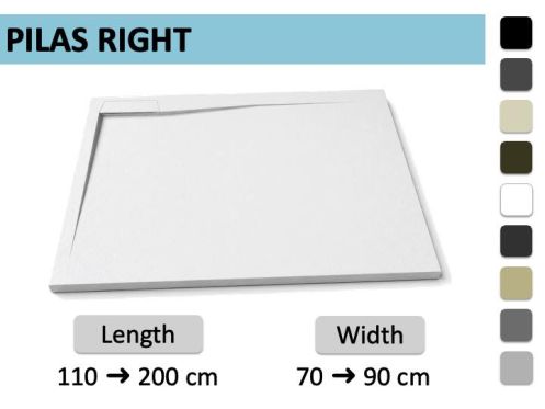 Extra-Flat Right Corner Drain Shower Tray – PILAS DROITE