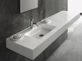 Custom-made suspended or built-in vasin top - LEEDS 50