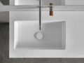 Custom-made suspended or built-in vasin top - LEEDS 50