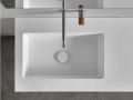 Custom-made suspended or built-in vasin top - LEEDS 50