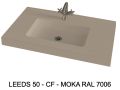 Custom-made suspended or built-in vasin top - LEEDS 50