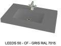 Custom-made suspended or built-in vasin top - LEEDS 50