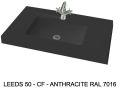 Custom-made suspended or built-in vasin top - LEEDS 50