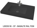 Custom-made suspended or built-in vasin top - LEEDS 50