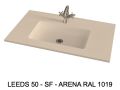 Custom-made suspended or built-in vasin top - LEEDS 50