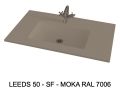 Custom-made suspended or built-in vasin top - LEEDS 50