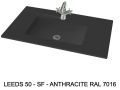 Custom-made suspended or built-in vasin top - LEEDS 50
