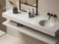 Custom-made round vanity top wall-hung or built-in - LEEDS Ø30
