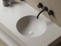 Custom-made round vanity top wall-hung or built-in - LEEDS Ø30