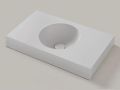 Custom-made round vanity top wall-hung or built-in - LEEDS Ø30