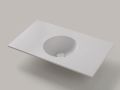 Custom-made round vanity top wall-hung or built-in - LEEDS Ø30