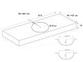Custom-made round vanity top wall-hung or built-in - LEEDS Ø30