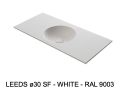 Custom-made round vanity top wall-hung or built-in - LEEDS Ø30