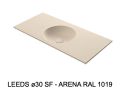 Custom-made round vanity top wall-hung or built-in - LEEDS Ø30
