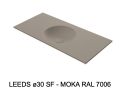 Custom-made round vanity top wall-hung or built-in - LEEDS Ø30