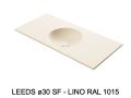 Custom-made round vanity top wall-hung or built-in - LEEDS Ø30