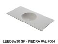 Custom-made round vanity top wall-hung or built-in - LEEDS Ø30