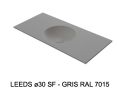 Custom-made round vanity top wall-hung or built-in - LEEDS Ø30