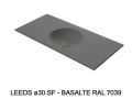 Custom-made round vanity top wall-hung or built-in - LEEDS Ø30