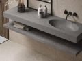 Custom-made oval vanity top wall-hung or built-in - LEEDS OVAL