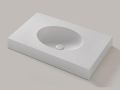 Custom-made oval vanity top wall-hung or built-in - LEEDS OVAL
