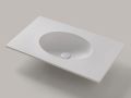 Custom-made oval vanity top wall-hung or built-in - LEEDS OVAL