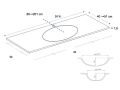 Custom-made oval vanity top wall-hung or built-in - LEEDS OVAL