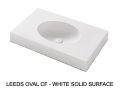 Custom-made oval vanity top wall-hung or built-in - LEEDS OVAL
