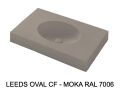 Custom-made oval vanity top wall-hung or built-in - LEEDS OVAL
