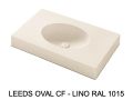 Custom-made oval vanity top wall-hung or built-in - LEEDS OVAL