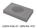 Custom-made oval vanity top wall-hung or built-in - LEEDS OVAL