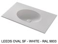 Custom-made oval vanity top wall-hung or built-in - LEEDS OVAL
