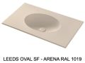 Custom-made oval vanity top wall-hung or built-in - LEEDS OVAL
