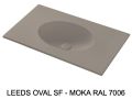 Custom-made oval vanity top wall-hung or built-in - LEEDS OVAL