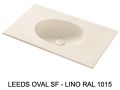 Custom-made oval vanity top wall-hung or built-in - LEEDS OVAL