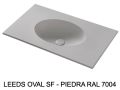 Custom-made oval vanity top wall-hung or built-in - LEEDS OVAL