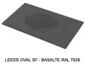 Custom-made oval vanity top wall-hung or built-in - LEEDS OVAL