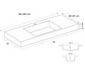 Custom Shallow Depth Wall-Hung or Built-In Vanity Top – LEEDS 40