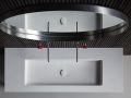 Custom Wall-Hung or Countertop Double Vanity Top – LEEDS XL 85 