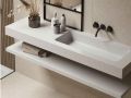 Custom Wall-Hung or Countertop Double Vanity Top – LEEDS XL 85 