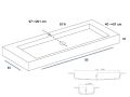 Custom Wall-Hung or Countertop Double Vanity Top – LEEDS XL 85 