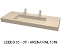 Custom Wall-Hung or Countertop Double Vanity Top – LEEDS XL 85 