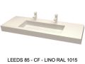 Custom Wall-Hung or Countertop Double Vanity Top – LEEDS XL 85 