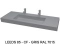 Custom Wall-Hung or Countertop Double Vanity Top – LEEDS XL 85 