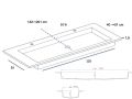 Custom-made XXL double vanity top wall-hung or countertop - LEEDS XXL 120