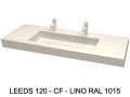 Custom-made XXL double vanity top wall-hung or countertop - LEEDS XXL 120
