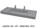 Custom-made XXL double vanity top wall-hung or countertop - LEEDS XXL 120