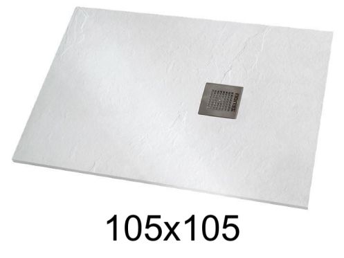 Shower tray 105x105 cm extra-flat resin - VERONE XL