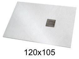 Shower tray 120x105 cm extra-flat resin - VERONE XL