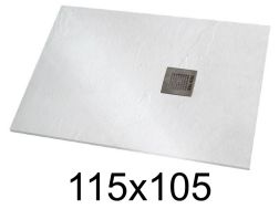 Shower tray 115x105 cm extra-flat resin - VERONE XL